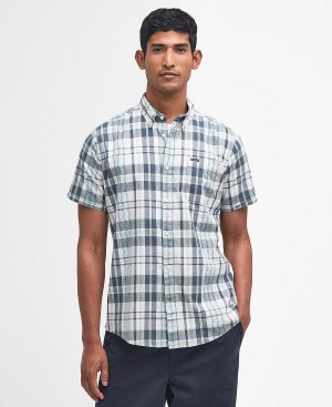 Barbour Alford Tailored Short-sleeved Shirt Classic White | BABO87770