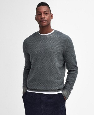 Barbour Aston Crew Neck Jumper Green | BABO88651