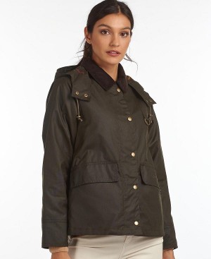 Barbour Avon Wax Jacket Olive/Classic | BABO89238