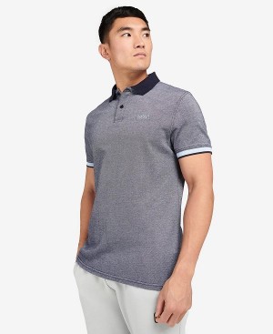 Barbour B.Intl Whateley Polo Shirt Chambray Blue/Whisper White | BABO88015