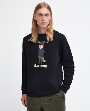 Barbour Barbour X Maison Kitsuné Beaufort Fox Sweatshirt Classic Black | BABO88440