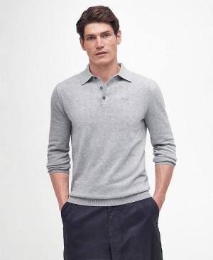 Barbour Bassington Polo Shirt Grey | BABO88594