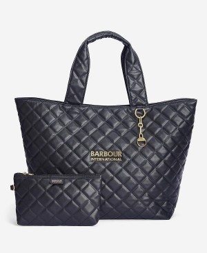 Barbour Battersea Tote Bag Classic Black | BABO89959