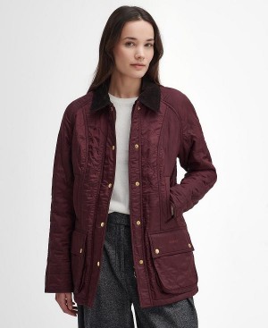 Barbour Beadnell Polarquilt Jacket Cabernet/Brown | BABO89358