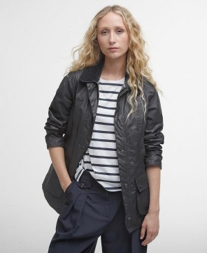 Barbour Beadnell® Waxed Jacket Black | BABO89188