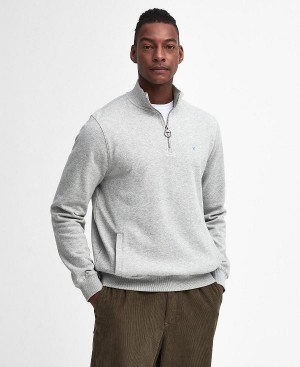 Barbour Beckhill Half-zip Sweatshirt Grey Marl | BABO88476