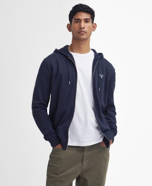 Barbour Beckhill Zip-up Hoodie Classic Navy | BABO88617