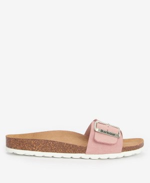 Barbour Benton Sandals Pink Suede | BABO89895