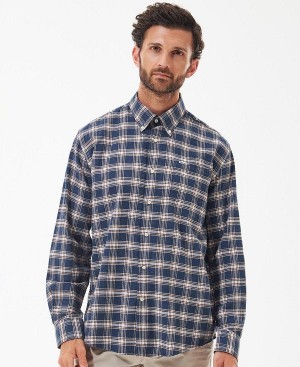 Barbour Bowburn Regular Fit Shirt Navy | BABO87896