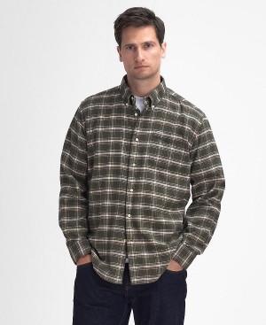 Barbour Bowburn Regular Long-sleeved Shirt Green | BABO87895