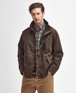 Barbour Bowland Waxed Jacket Classic Brown | BABO87263