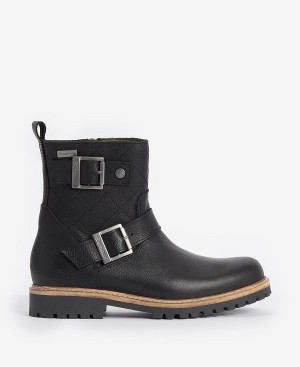 Barbour Bramble Double Buckle Boots Classic Black | BABO89887