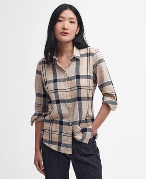 Barbour Bredon Regular Shirt Primrose Hessian Tartan | BABO89489