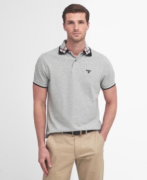 Barbour Brodie Short-sleeved Polo Shirt Grey | BABO88250