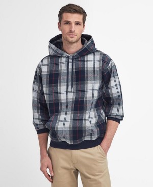 Barbour Brough Tartan Hoodie Green Loch Tartan | BABO88489