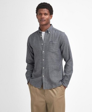 Barbour Buckley Tailored Long-sleeved Shirt Grey | BABO87932