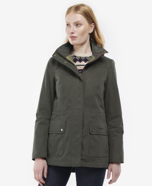 Barbour Buttercup Waterproof Jacket Olive | BABO89390