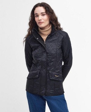 Barbour Cavalry Polarquilt Quilted Jacket Black | BABO89263