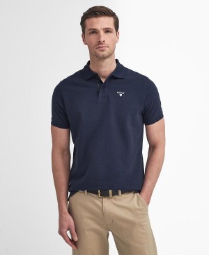 Barbour Cotton Polo Shirt Sapphire Navy | BABO88226