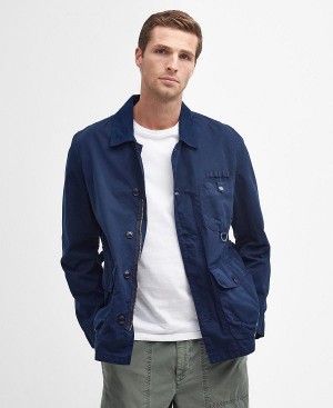 Barbour Cotton Salter Overshirt Classic Navy | BABO87478