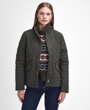 Barbour Country Winter Shoveler Quilted Jacket Dark Olive/Classic | BABO89335