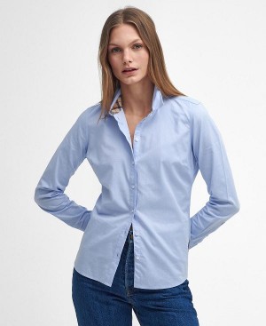 Barbour Derwent Regular Long-sleeved Oxford Shirt Sky | BABO89522