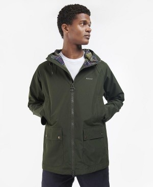 Barbour Domus Waterproof Jacket Green | BABO87413