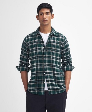 Barbour Drumhill Tailored Long Sleeved Shirt Green | BABO87807