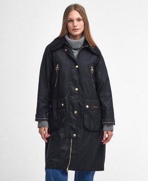 Barbour Ebberston Waxed Jacket Black | BABO89237