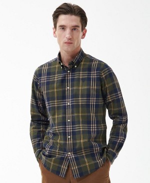 Barbour Edgar Tailored Shirt Green | BABO87874