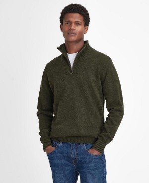 Barbour Essential Half-zip Jumper Green | BABO88652