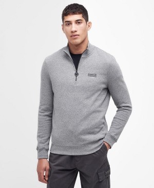 Barbour Essential Half-zip Sweatshirt Grey | BABO88424