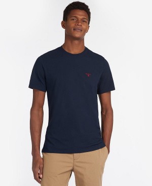 Barbour Essential Sports T-shirt Cool Blue | BABO88288