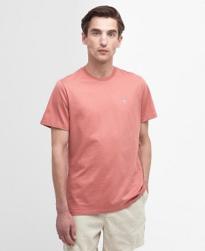 Barbour Essential Sports T-shirt Pink Clay | BABO88319