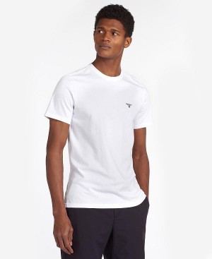 Barbour Essential Sports T-shirt White | BABO88284