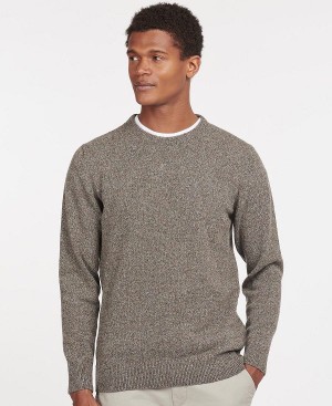 Barbour Essential Tisbury Crew-neck Sweatshirt Deep Grey | BABO88508