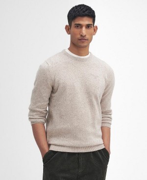 Barbour Essential Tisbury Crew-neck Sweatshirt Grey | BABO88542