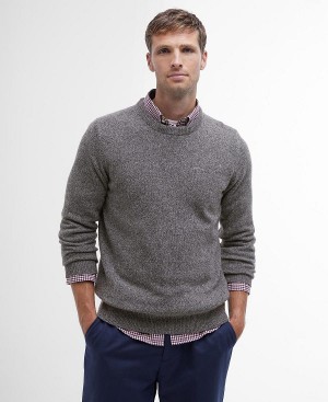 Barbour Essential Tisbury Crew-neck Sweatshirt Grey | BABO88549