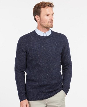 Barbour Essential Tisbury Crew-neck Sweatshirt Navy | BABO88567