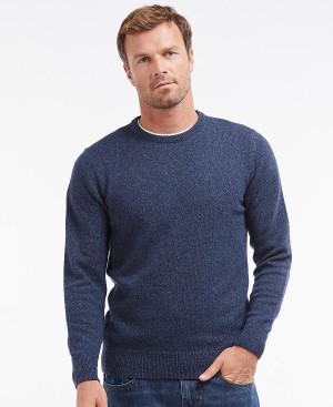 Barbour Essential Tisbury Crew-neck Sweatshirt Navy | BABO88568