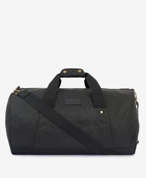 Barbour Explorer Wax Duffle Bag Classic Black | BABO88939