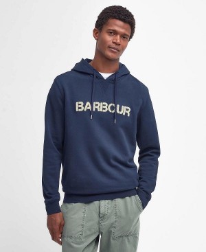 Barbour Farnworth Logo Hoodie Navy | BABO88448