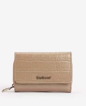 Barbour Faux Croc French Purse Honey | BABO90064