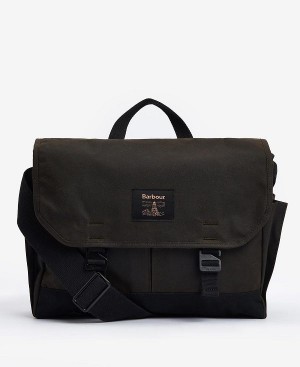 Barbour Field Waxed Satchel Brown | BABO88944