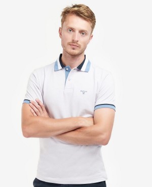 Barbour Finkle Polo Shirt White | BABO88012