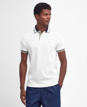 Barbour Finkle Polo Shirt White | BABO88082