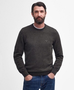 Barbour Firle Crew Neck Sweatshirt Olive Marl | BABO88570