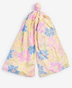 Barbour Floral Scarf Lemonade | BABO90070