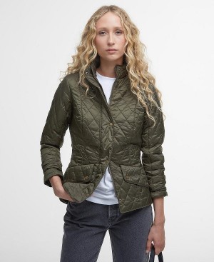 Barbour Flyweight Cavalry Quilted Jacket Olive | BABO89257