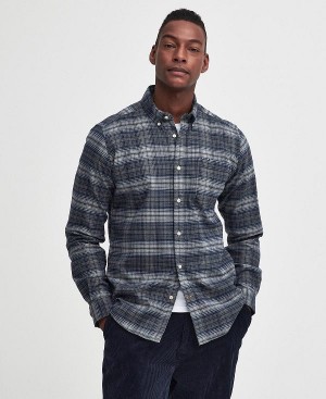 Barbour Forestfield Tailored Long Sleeved Shirt Grey | BABO87815